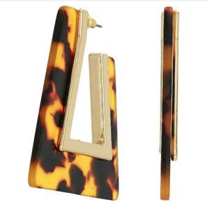 Rebecca Minkoff gold tone tortoise earrings